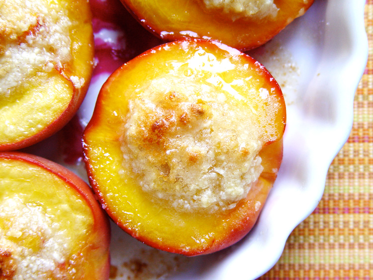 Savoring Summer Baked Sunset Peaches with Amaretti Filling LA BELLA VITA